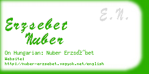 erzsebet nuber business card